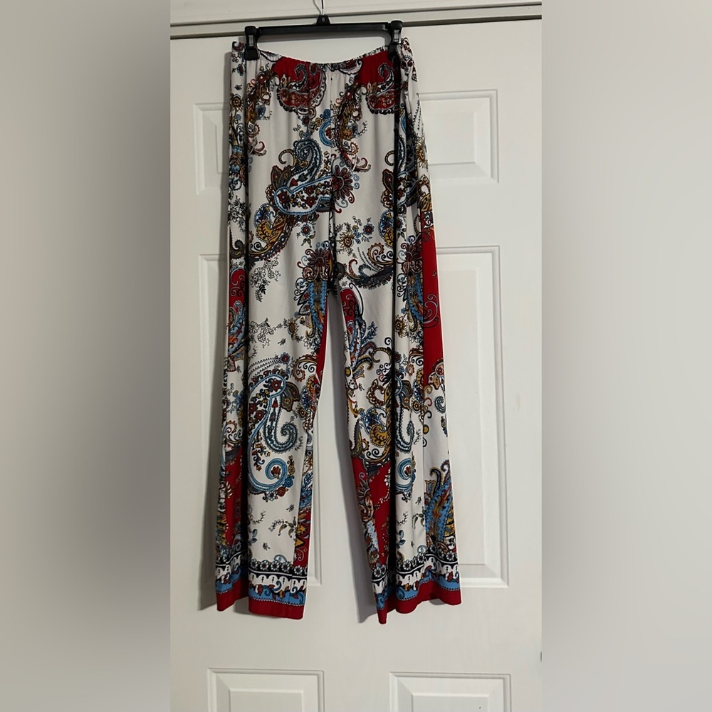 Melissa Paige Multicolor Paisley Pants are a size XL. - Picture 5 of 7